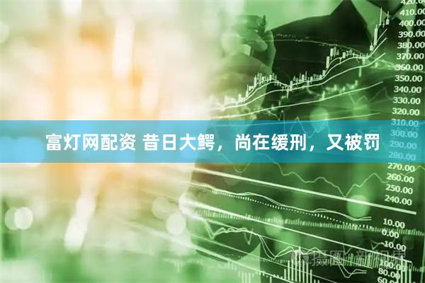 富灯网配资 昔日大鳄，尚在缓刑，又被罚
