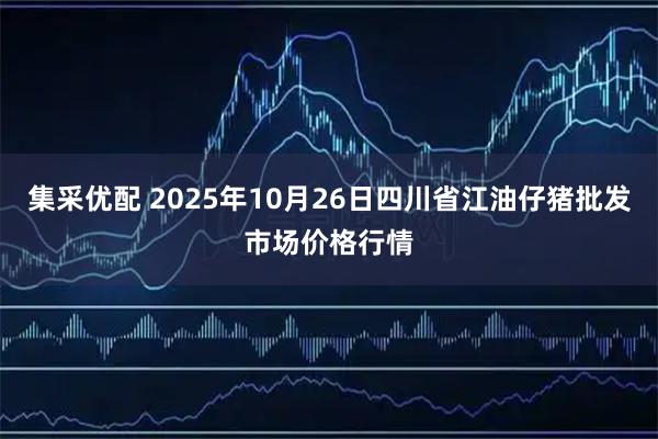 集采优配 2025年10月26日四川省江油仔猪批发市场价格行情